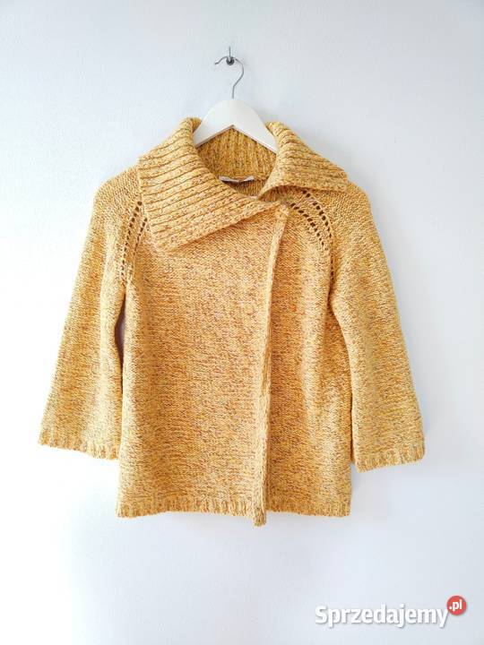 Żółty wełniany moherowy sweter Laura Ashley Jasło