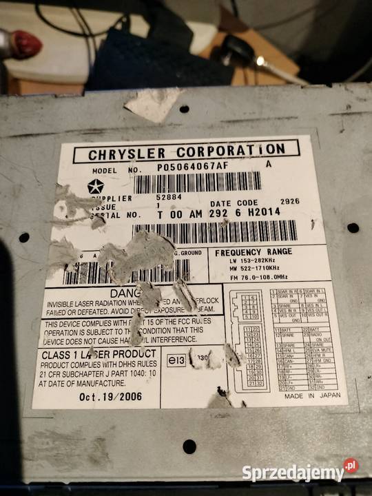 Radia Chrysler 300C Jeep CD fabrycznej wszystkie Sprzęt audio fabryczny Zbaków Górny