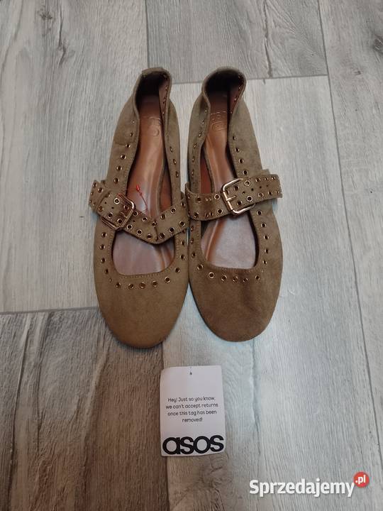 40 ASOS Design Beżowe bogato zdobione baleriny z małopolskie Kraków