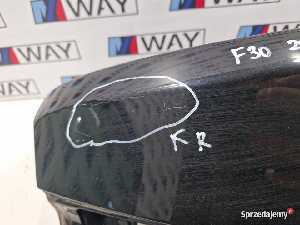 BMW 3 F30 KLAPA BAGAŻNIKA TYŁ TYLNA 475 BLACK Karoseria dolnośląskie