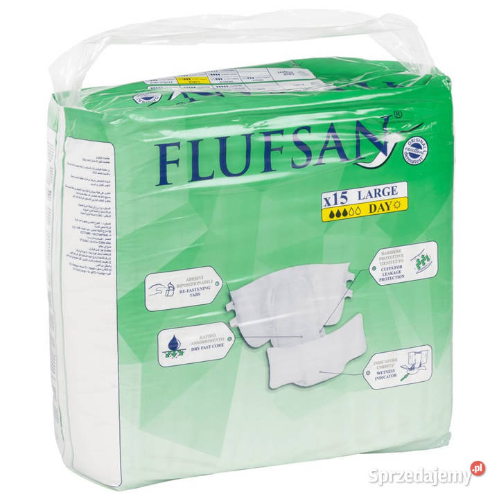Flufsan Pieluchy dorosłych jednorazowe 15 Warszawa