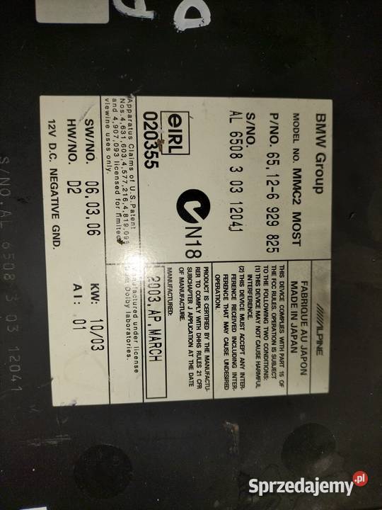 Zmieniarka płyt DVD BMW E65 E66 Phantom RR1 Poręba