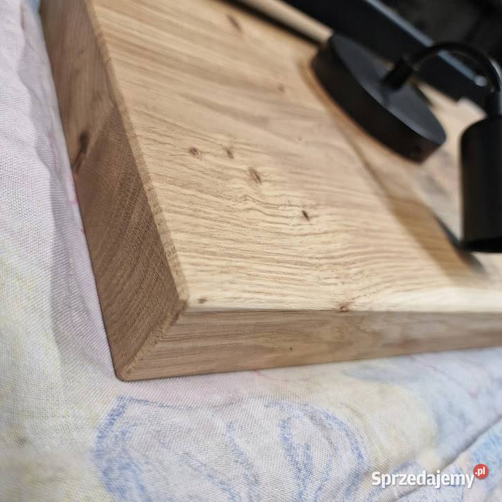 Lampa loft belka deska Dębowa półka kwiaty Bartoszyce