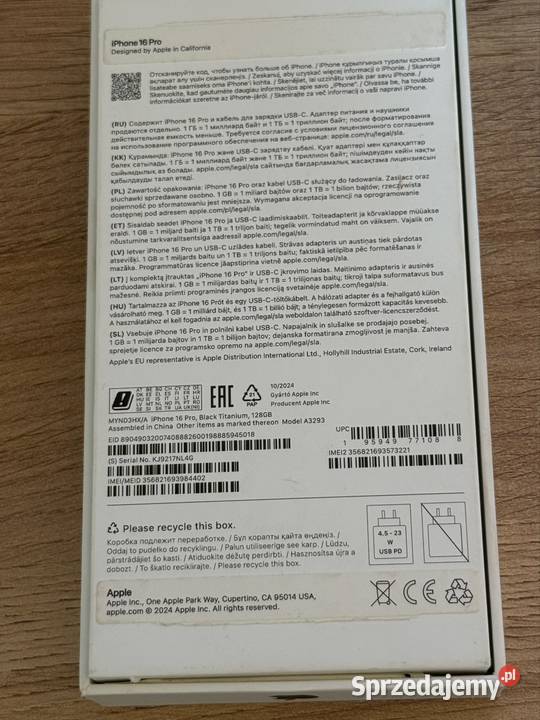 iPhone 16 PRO 128 GB 93 Annopol sprzedam