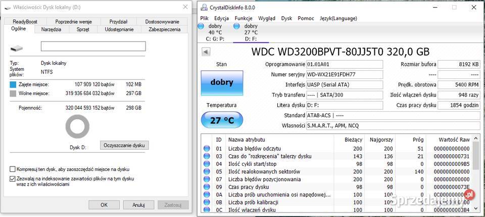 wd dysk twardy wd3200bpvt 320gb Sandomierz