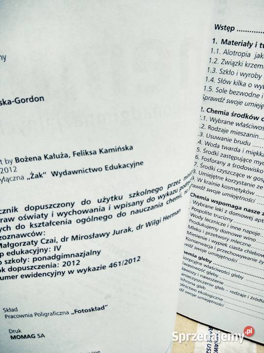 Chemia żak podstawowy podręcznik Warszawa
