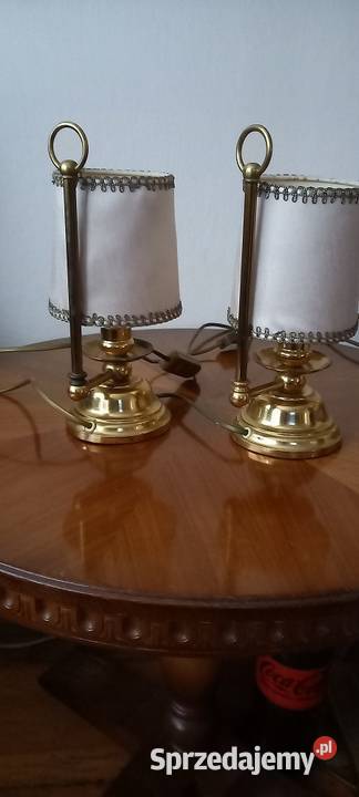 Para lampek nocnych z mosiądzu Skierniewice