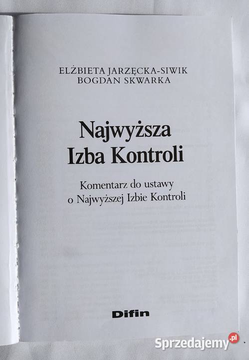 Najwyższa Izba Kontroli komentarz do ustawy o Hajnówka