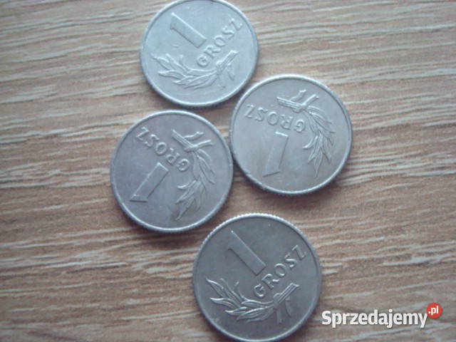 Moneta 1 grosz x 4 1949 Bądkowo