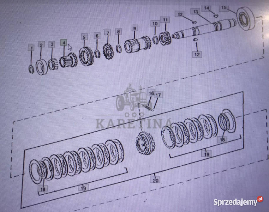 John Deere R63929wałek zębatyJohn Deere Pozostałe Rolnictwo Jastrzębniki