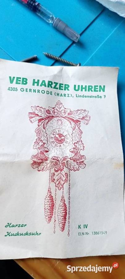 Zegar ścienny z kukułką instrukcja obsługi z Żary