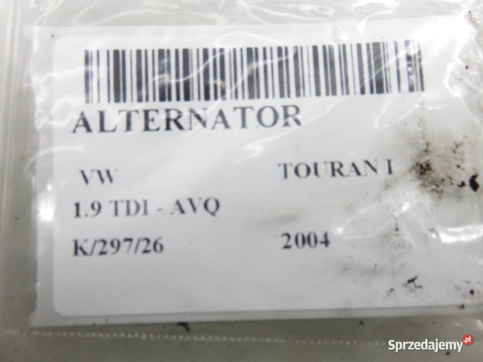 ALTERNATOR VW TOURAN I 19 TDI 06F903023FX małopolskie