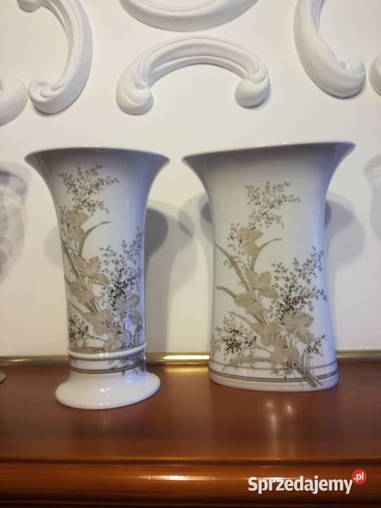 Komplet wazony Ekskluzywna piękna porcelana AK Jastrzębie-Zdrój sprzedam