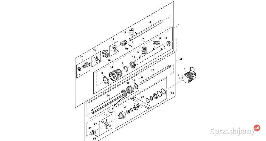 John Deere 960 Wał napędowy DC217577 Układ