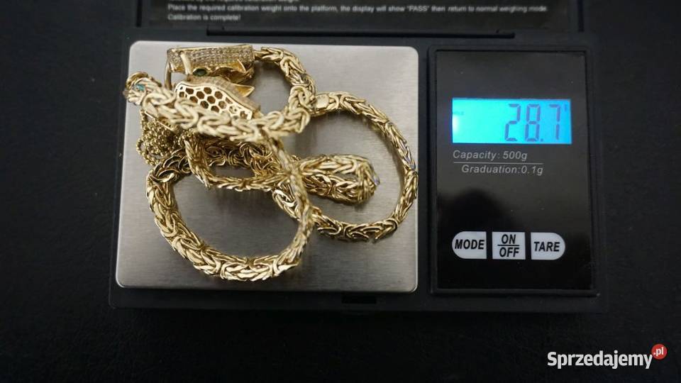 ZŁOTY KRÓLEWSKI NASZYJNIK ŁAŃCUSZEK 28G Łańcuszki Warszawa sprzedam