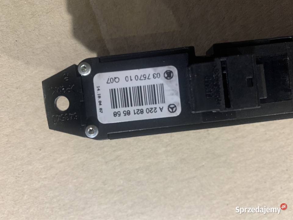 Przycisk przełącznik A2208218558 mercedes s w220 wyposażenie elektryczne Szczecin sprzedam
