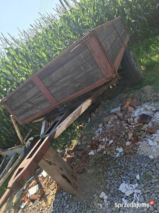 Przyczepa jednoosiowa z kiprem wywrot 3 strony Babica