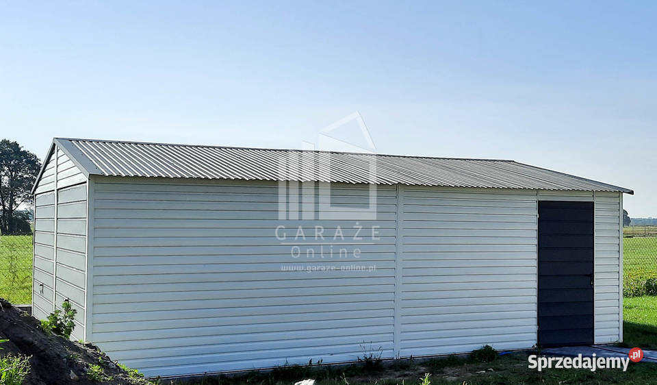 GARAŻ BLASZANY 6m x 7m dwuspad 2x Brama drzwi 42m2 małopolskie