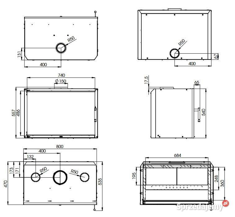 HITZE CUBO 800 Kaseta kominkowa do nowoczesnych Poznań sprzedam