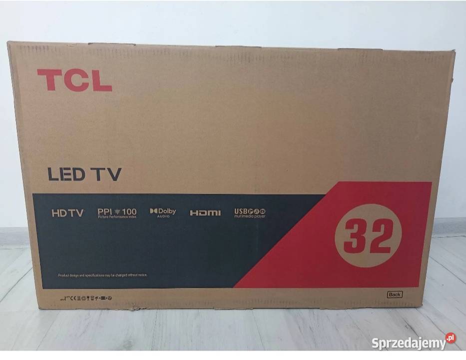 Telewizor Led TCL 32 cale,dvbt-2, Hevc.Nowy.Gwarancja 24mce.