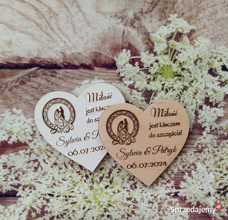 Magnes ślubny z Parą Młodą zestaw 10 Bełchatów