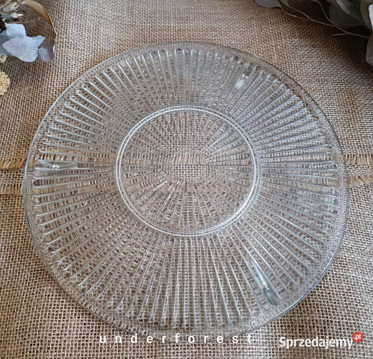 Patera talerz szklany na ciasto dekoracja Leszno