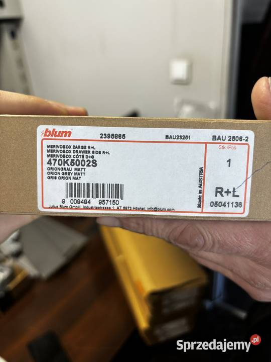 Boki szuflad MERIVOBOX komplet Tomaszów Mazowiecki