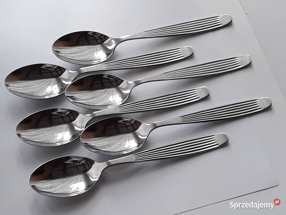 Łyżki obiadowe 4 PASECZKI PASKI Gerlach sztućce Dąbrowa Górnicza