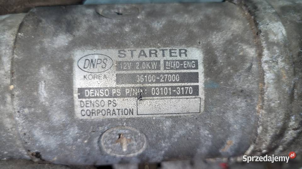 Rozrusznik Hyundai Elantra CRDI 3600027000