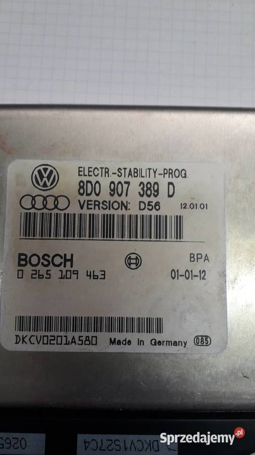 Sterownik ESP 8D0907389D osobowe Bolesławiec