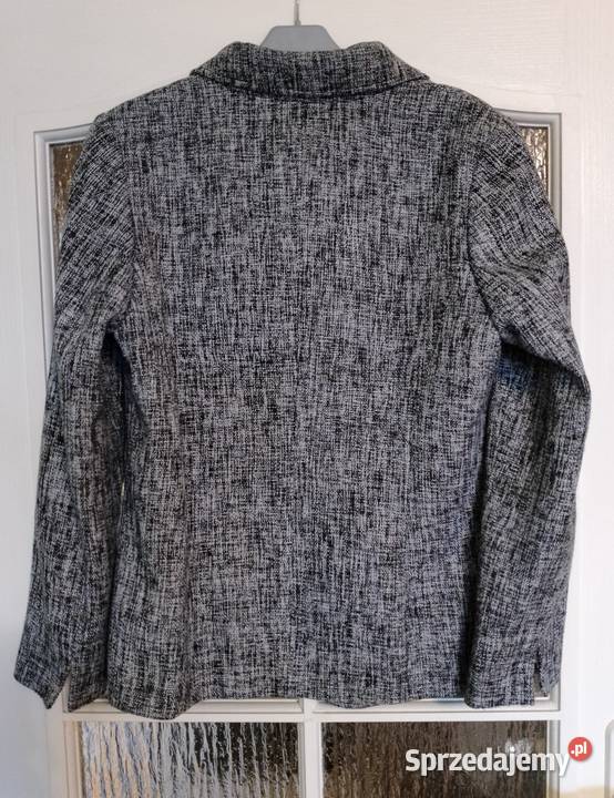 MARYNARKA damska melanż czarnobiały rozmiar 42 Oborniki