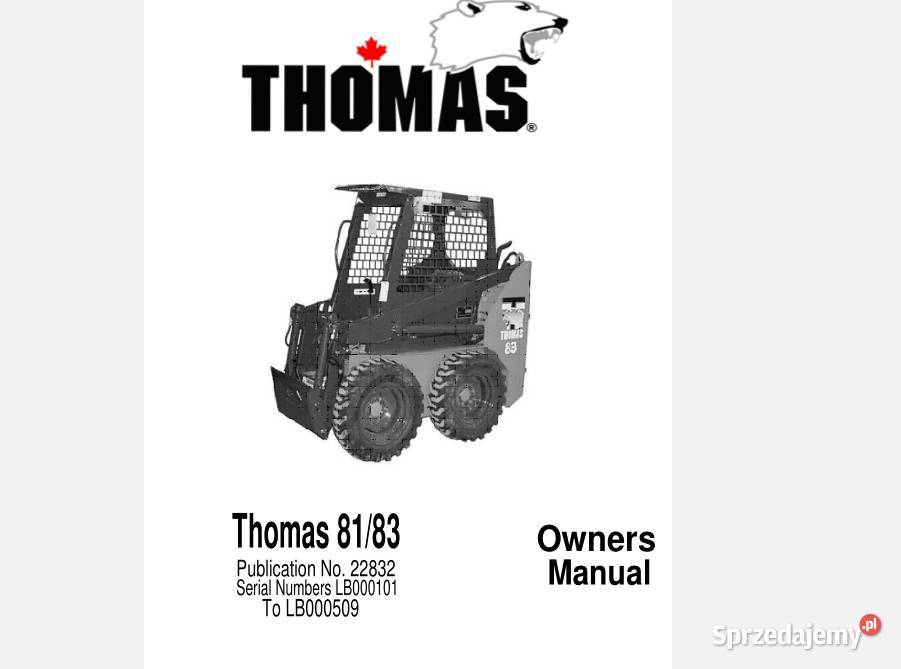 Thomas ładowarka 818385105T105 instrukcja Kielce