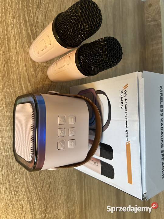 Bezprzewodowy zestaw karaoke model K12 Słuchawki i głośniki Łódź sprzedam