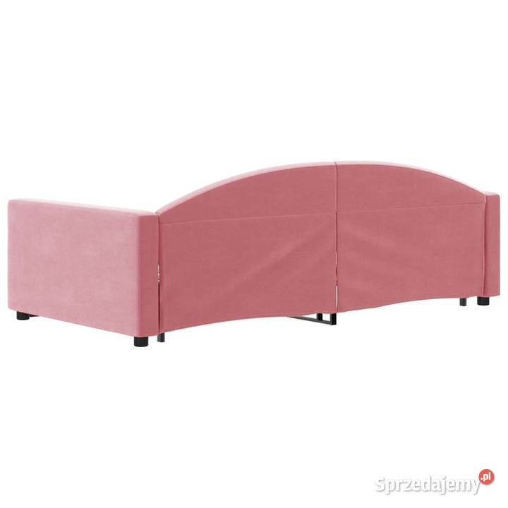 Sofa rozsuwana różowa aksamit 100x200 WM3197311 mazowieckie
