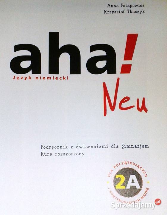 Aha 2A Neu Język niemiecki A Potapowicz K Chełm