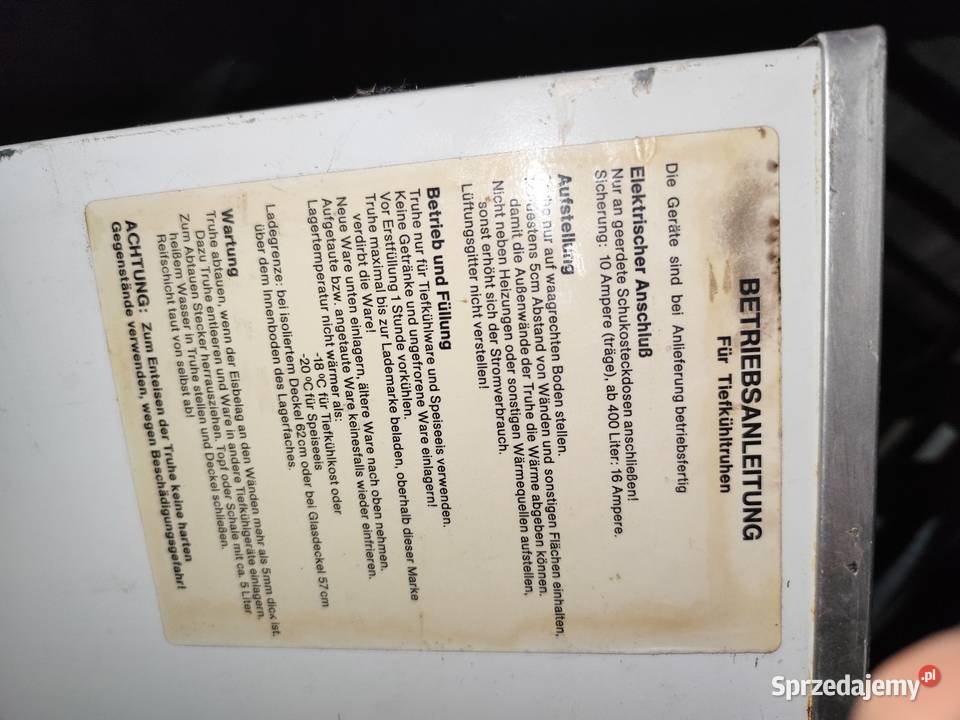 Zamrażarka dolnośląskie Bolesławiec sprzedam