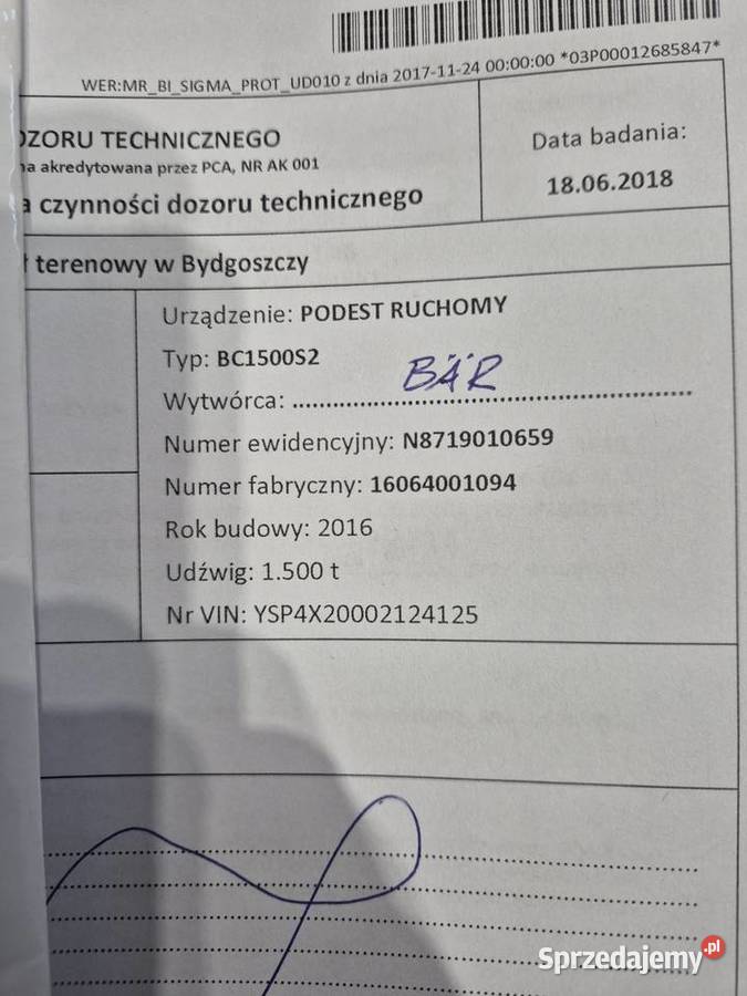 WINDA SAMOZAŁADOWCZA BAR