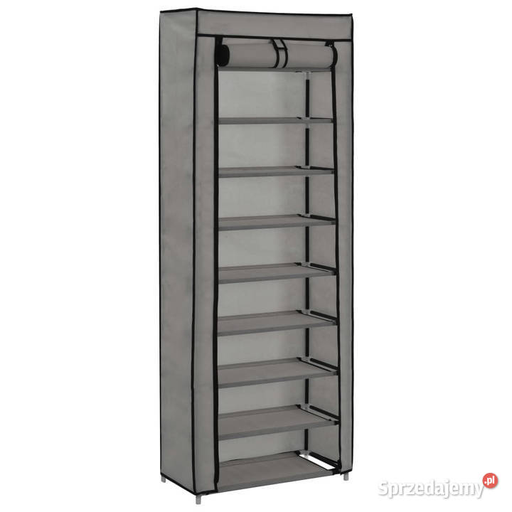 Szafka na buty z pokrowcem szara 57 x 29 x 162 Warszawa
