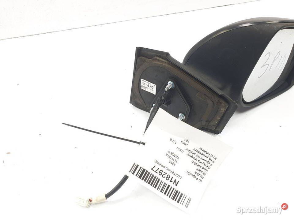 LUSTERKO PRAWE TOYOTA YARIS II 3 PIN 1E7 Lipno