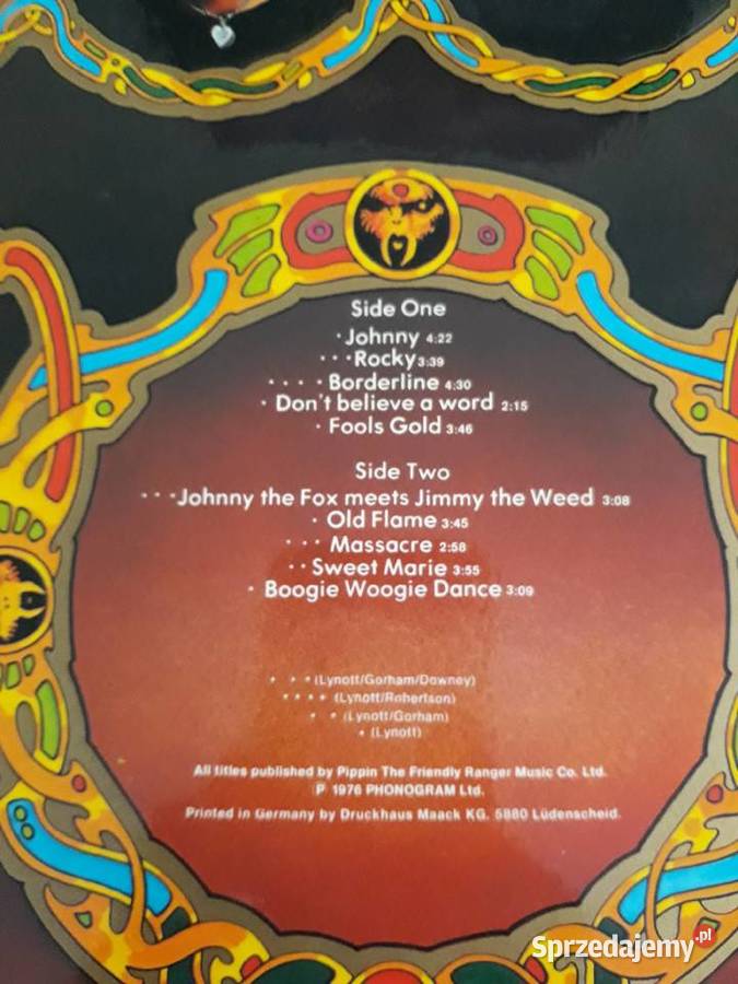 THIN LIZZY Johnny The Fox Phonogram 1976Kolekcja Rzeszów sprzedam