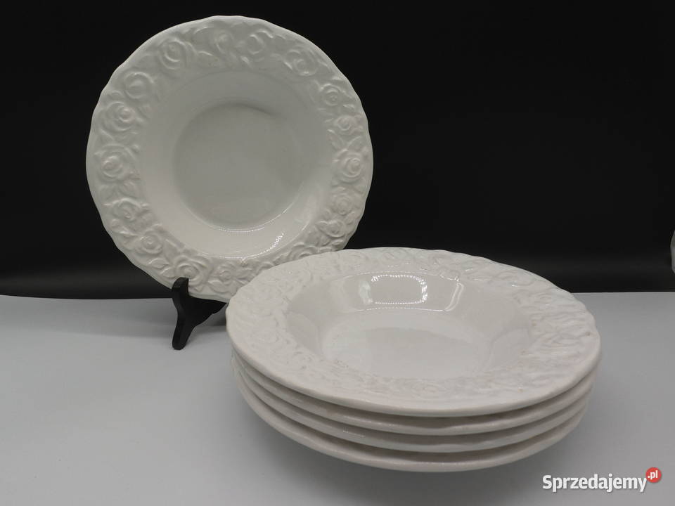 Talerze Głębokie Quadrifoglio by Franco Giorgi Porcelana i szkło Raszków