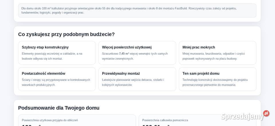 Stan surowy zamknięty SSO prebabrykowany Warszawa sprzedam