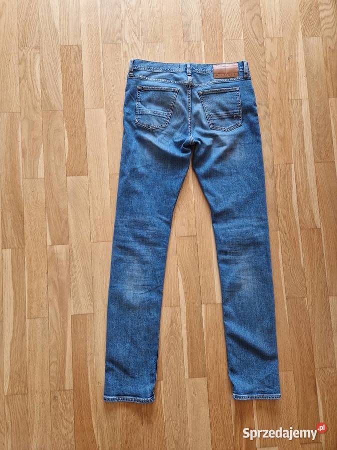 Spodnie męskie dżinsy niebieskie Tommy Hilfiger Bibice