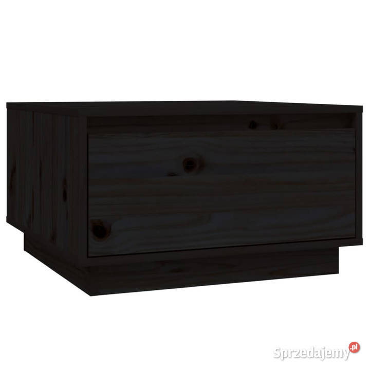 Stolik kawowy czarny 55x56x32 lite drewno Warszawa