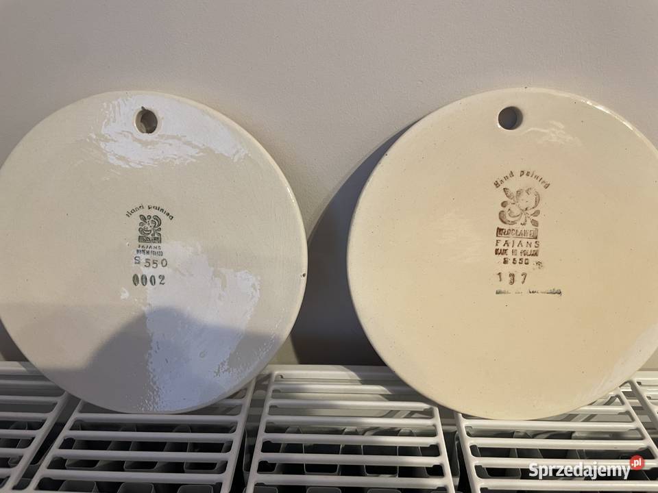 Włocławek fajansowa płytka podstawka PRL Pruszcz Gdański