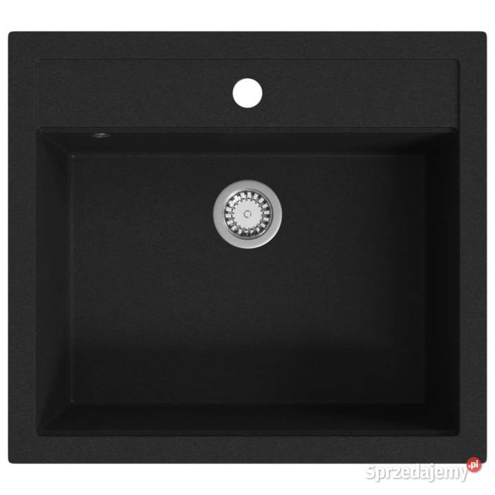 vidaXL Granitowy zlewozmywak jednokomorowy