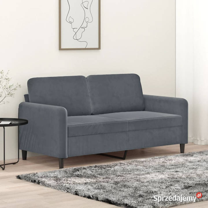 Sofa 2osobowa ciemnoszary 140 tapicerowana Warszawa sprzedam