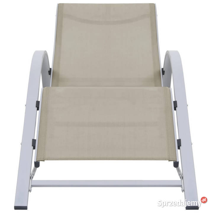 Leżaki ze stolikiem 2 aluminium kremowe WM310536 Warszawa sprzedam