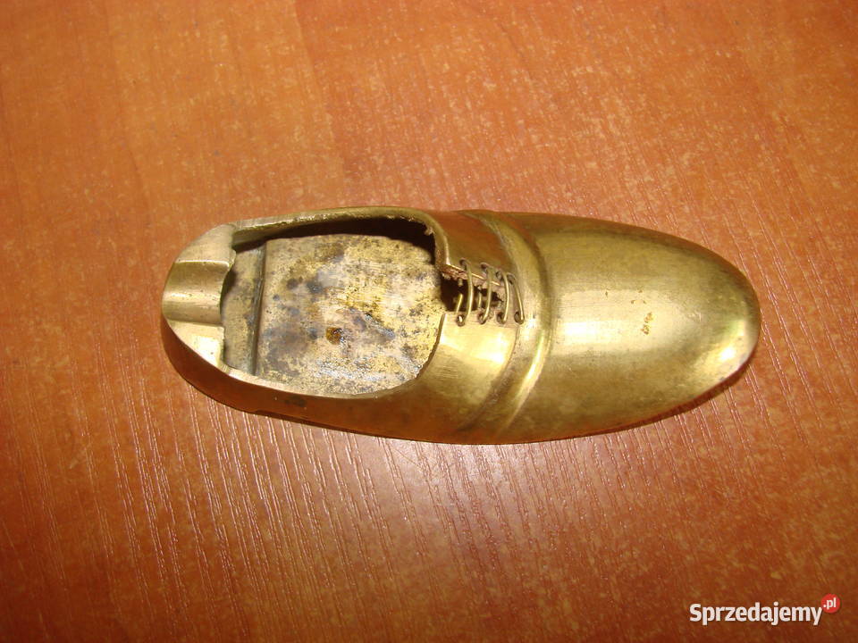 mosiężny but popielniczka Birofilistyka Pruszcz Gdański