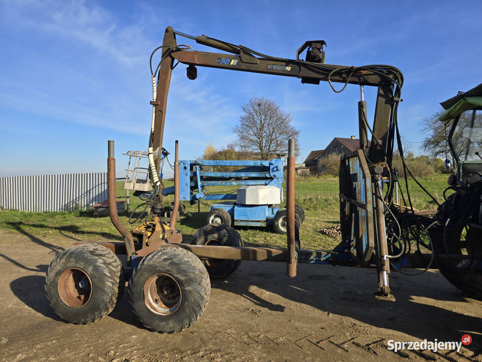 Zestaw zrywkowy ciągnik VOLVO BM przyczepa warmińsko-mazurskie Litwinki